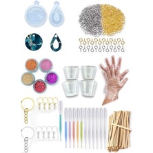 Uravas Store Başlangıç Seti 300 Parça'lı Silikon Kalıp Takı Çivileri Glitter Döküm Kabı Damlalık Pipet X1
