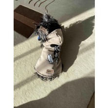 Uravas Store Kapişonlu Sweatshirt Köpek ve Kedi Kıyafeti - Pudra Mickey Mouse L Beden