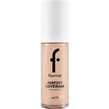 Uravas Store Flormar Perfect Coverage Yüksek Pigmentli & Yarı Parlak Bitişli SPF15 Fondöten