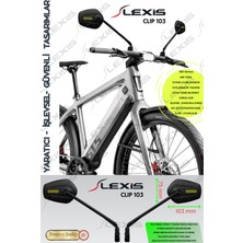 Lexis Clip 103 Bisiklet-Elektrikli Scooter-Gidon Üstü Aynası Ultra Optik Görüntü Geniş Bombeli Açı-E-Bike/atv/motosiklet Aynası-Dikiz Ayna