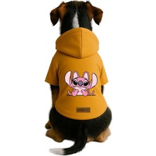 Uravas Store Baskılı Içi Polarlı Köpek ve Kedi Kıyafeti & Elbisesi - Sarı Renk Kapüşonlu Hoodie B2BF2 Xl