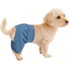 Uravas Store Kedi ve Köpek Kıyafeti & Elbisesi Kot Rengi Pantolon Renkli Xs