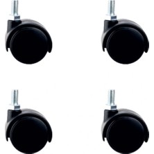 Hace Bazaar Küçük Plastik Vidalı Teker - 40 mm  HKS102 - 4 Adet