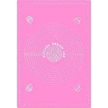 Uravas Store Pembe 1 Sınıf Kaliteli Silikon Hamur Açma Matı Büyük Boy Ölçülü 45 cm x 65