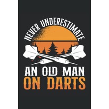 Uravas Store Independently Published Old Man At Darts With Sun: Dot Grid Jounal Todo Exercise Book Or Diary 6" x 9" (15.24 x 22.86 Cm) 120 Pages