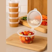 Uravas Store Jouis Saklama Kabı Sos 50 Adet 120 ml – 4 Oz Kemik Suyu, Ilik Suyu, Anne Sütü, Sos ve Püre Dondurucu Uyumlu Buzluk Kabı, Sızdırmaz Kapaklı (Bpa Içermez - Kaliteli)