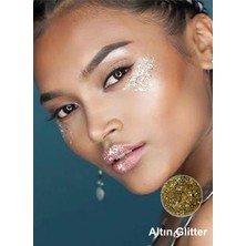 Uravas Store Jel Form Makyaj Simleri Glitter Işıltılı Yüz Makyajı Altın, 825282528868