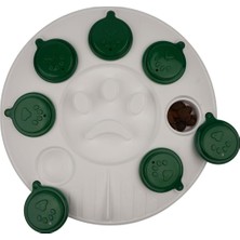 Uravas Store Kedi Köpek Bulmacası ve Yavaş Yeme Mama Kabı Beyaz-Mix