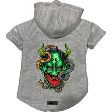 Uravas Store Monopetz Kapişonlu Polar Sweatshirt Köpek ve Kedi Kıyafeti & Elbisesi Gri Master Of The Snake M