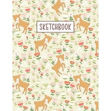 Uravas Store Independently Published Sketchbook: Cute Deer Pattern Sketchbook For Daughters, Girls, Children - Large 8.5'' x 11'' (Blank Drawing Book For Drawing, Sketching, Doodling, Arts Class)