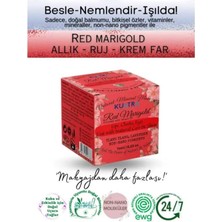 Uravas Store Red Marigold Doğal Içerikli Nemlendirici - Antioksidan Işıltı Veren Balm (Ruj - Allık - Göz Farı) 7ml