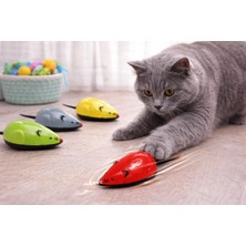 Uravas Store Bakgelal Kedi Oyuncağı Çek Bırak Fare, Hareketli Kedi Oyuncağı, Kediler Için Avcılık ve Takip Oyunu, Eğlenceli Interaktif Kedi Oyuncağı Renkli