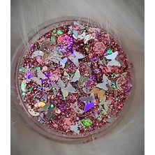 Uravas Store Mini Doğal Jel Glitter - Kiraz Çiçeği Kelebek