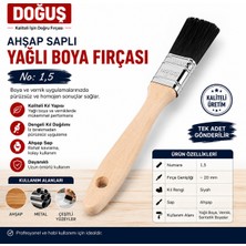 Doğuş Fırça 01 010 Ahşap Saplı Yağlı Boya Fırçası Siyah Kıllı No:1