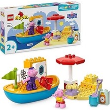 Uravas Store LEGO Duplo Peppa Pig Tekne Gezisi 10432-2 Yaş ve Üzeri Çocuklar Için Peppa Pig Minifigürü Içeren Eğitici Oyuncak Yapım Seti (23 Parça)