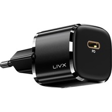 Uravas Store Livx 20W Pd Hızlı Şarj Adaptörü | iPhone ve Tüm Usb-C Cihazlar Için Süper Hızlı Şarj | Kompakt ve Taşınabilir Tasarım