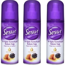 Uravas Store Sesu Böğürtlen & Badem Sir Ağda Temizleyici Bakım Yağı 3X150ML