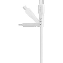 60W Pd/qc Type-C To Type-C Ultra Hızlı Şarj ve Data Kablosu Neon (Neon Beyaz) 2DK59B