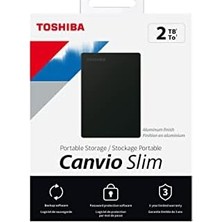 Canvio Slim 2.5" 2tb USB 3.2 Gen-1 Siyah (HDTD320EK3EA) Taşınabilir Harici Sabit Disk