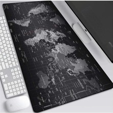 Uravas Store Dünya Haritalı 90X40 cm Mouse Pad, Dünya Desenli Mouse Pad