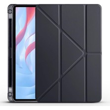 Uravas Store Zore Huawei ile Uyumlu Honor ile Uyumlu Pad X8 Pro 11.5' Kılıf Tri Folding Kalem Bölmeli Standlı Kılıf Siyah