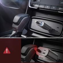 JR-CCL07 3'ü 1 Arada Geri Çekilebilir Araç Şarj Cihazı - Çift USB ve Tip-C Bağlantı Noktaları, Hızlı Şarj, Yerden Tasarruflu Tasarım, Akıllı Telefonlar ve Tabletlerle Uyumlu - Koyu Gri