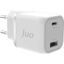 Uravas Store Juo 35W Gan Usb-C + Usb-A Şarj Aleti iPhone & Samsung Pps Uyumlu Pd Qc4.0 Type-C Hızlı Şarj Cihazı
