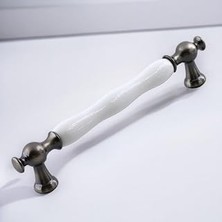 Uravas Store Aruh Porselen Antik Nikel Kulp 160 mm Mobilya Çekmece Mutfak Dolabı Dolap Kapak Kulpları Kulb Kulpu