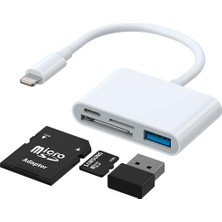 Uravas Store Joyroom S-H142 Lightning - USB Otg Kart Okuyucu 4 In 1