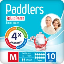 Uravas Store Paddlers Yetişkin Hasta Emici Külot Bez Medium 10 Adet