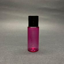 Uravas Store 15ML Buklet Şişe, 15 cc Pembe Pet Şişe, Siyah Sızdırmaz Kapaklı x 10 Adet