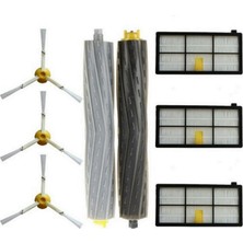 Uravas Store Ozemtek Roomba 800 900 Serisi Hepa Filtre,fırça Yedek Seti,roomba Robot Süpürge 800 850 851 860 865 866 870 871 876 880 885 890 900 960 960 966 990-YEDEK Hepa Filtre,fırça Yenileme Seti-8 Parça