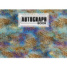 Uravas Store Autograph Book: Leopard Print Cover | Memory Book, Signature Celebrity Memorabilia Album Gift, Size 8.25" x 6" By Liesbeth Hirsch