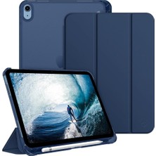 Uravas Store Undeplus iPad 11.nesil A16 11INÇ/10.NESIL 10.9inç ile Uyumlu Kılıf Flip Cover Kalem Bölmeli Pc Case Lacivert