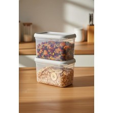 Uravas Store Bernardo Hide Plus 2'li Saklama Kabı 1900 ml Beyaz