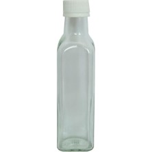 Uravas Store Lokmanavm Boş Kilitli Kapaklı Cam Şişe Şeffaf Renkli 250 cc