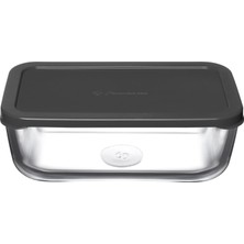 Uravas Store Paşabahçe Snow Box Saklama Kabı 1225 cc Plastik Gri Kapaklı