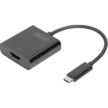 Uravas Store Dıgıtus USB Tip C Grafik Adaptörü, USB Type-C - HDMI Tip A, 4K Ultra Hd 30Hz, Plastik, Siyah