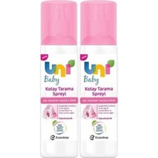 Uravas Store Uni Baby Kolay Tarama Spreyi, 200 ml x 2 Adet, Bebek Saç Bakım Seti