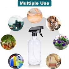 Uravas Store 1 Litre Fonksiyonlu Şeffaf Sprey Şişesi 1000ML Tetikli Sprey Bidonu Su Kabı, Berber Fısfısı Boş Şişe