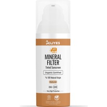 Uravas Store Aliye’s Organik Güneş Koruyucu Krem Spf 50+ | Ecocert SERTIFIKALI%100 Mineral & Vegan Güneş Kremi | Hassas Ciltler Için Doğal Koruma | 50 ml (Natural Ton)
