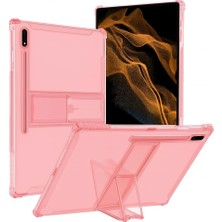 Uravas Store Mobaxaksesuar Samsung Galaxy Tab S10 FE/S10/S9 Fe/s9/s7-S8 ile Uyumlu Kılıf Darbelere Dayanıklı Şeffaf Kapak (12.4inçdeğildir) Pembe