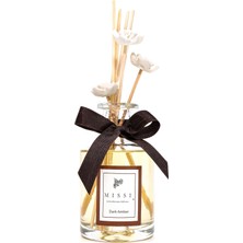 Uravas Store 200 ml Silindir Şişe Bambu Çubuklu Dark Amber Oda Kokusu