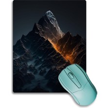 Uravas Store Sonictouch Epik Siyah Dağ Temalı Kaydırmaz Gaming Oyuncu Dikişsiz Mouse PAD17X21CM