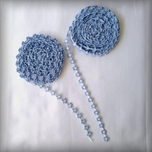 Yıldızlı Nakış Kurdele Seti - Tekstil Sanat Hobisi (Mavi)