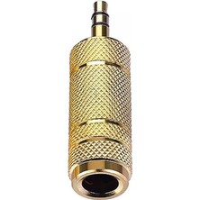 Uravas Store Genel Altın 3.5 mm Erkek Jack 6.3 mm Gitar Jack Çevirici 1 Adet