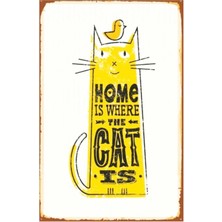Uravas Store Dekolia Kuşe Kağıt Duvar Posteri Cat Is Retro Vintage DRTR0040