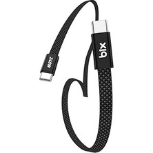 Uravas Store Bix T5CC-BK Siyah 1 Metre 240W Type-C To Type-C Örgülü Hızlı Şarj ve Data Kablosu, 480MBPS 240W Type C Turbo Şarj Kablosu, (Tüm Type C Telefon ve Tabletlerle Uyumludur) (Max 48V 5A)
