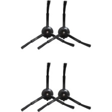 Uravas Store Siyah 3 Kollu Yan Fırça Roborock ile Uyumlu S50 S6 S60 S65 S55 S5 Max ile Uyumlu 4 Adet Yan Fırça