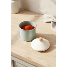 Uravas Store Bambum Nostalji - Ahşap Saplı Baharatlık Açık Yeşil 12 cm